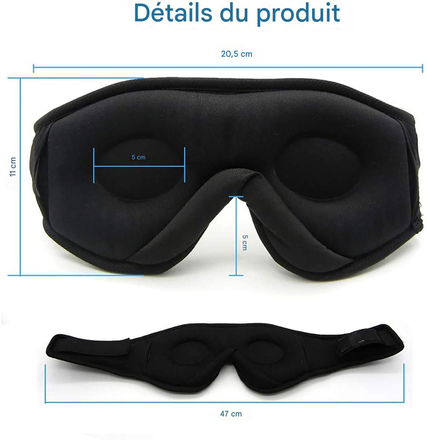 MASQUE DE SOMMEIL 3D BLUETOOTH
