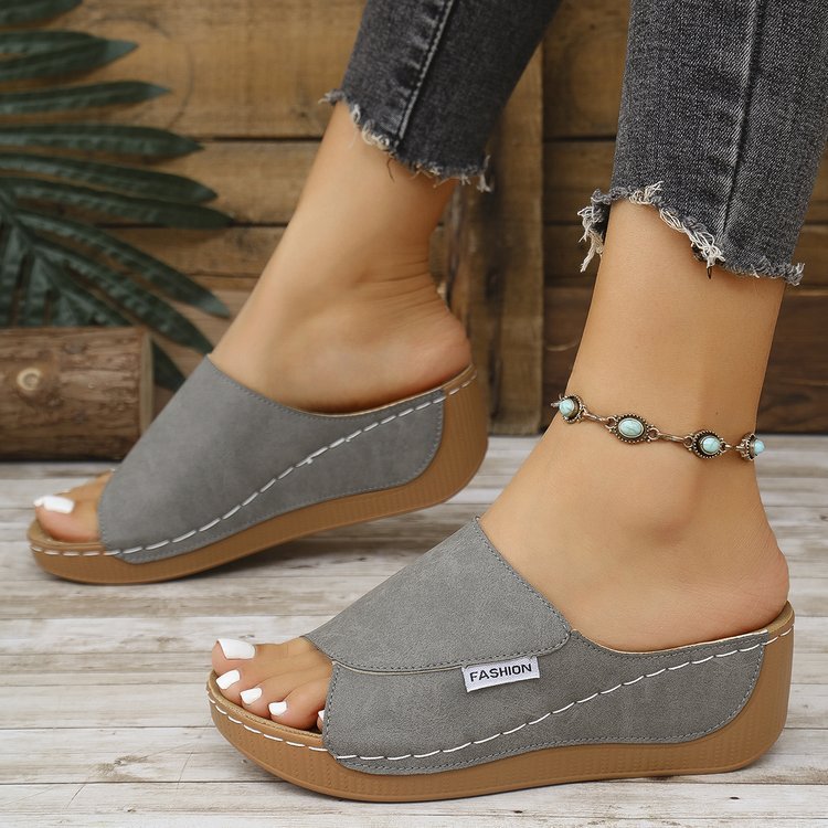 Sandales Compensées Tendance.