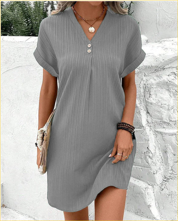Robe Courte à Manches Courtes