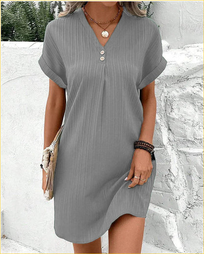 Robe Courte à Manches Courtes