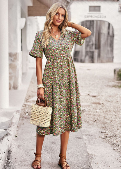 Robe Élégante Femme à Col en V