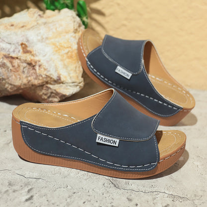 Sandales Compensées Tendance.