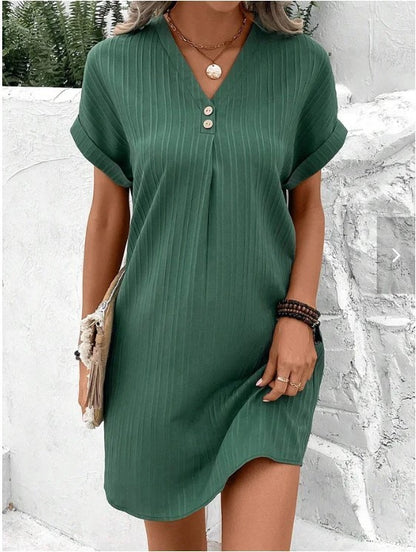 Robe Courte à Manches Courtes