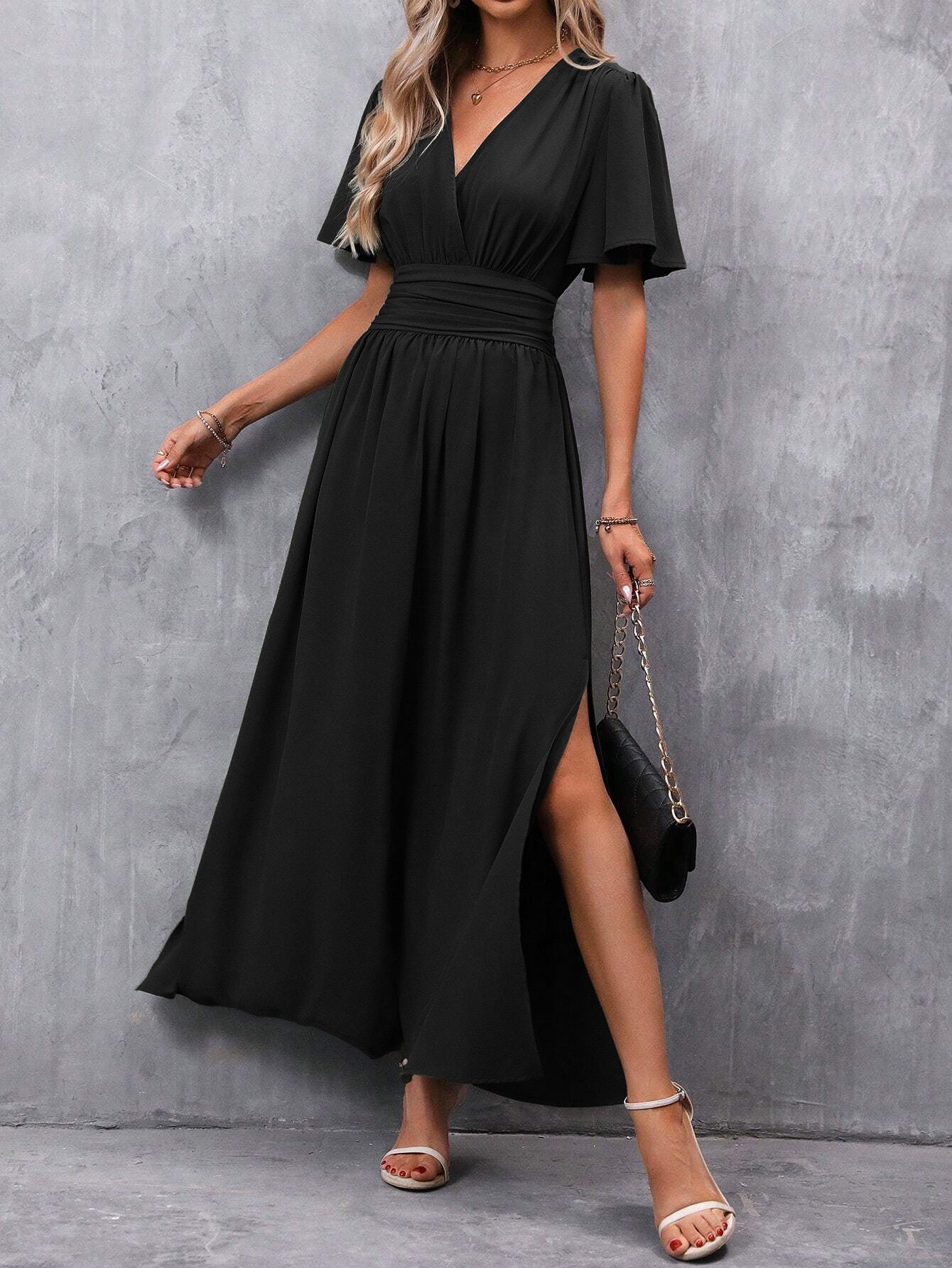 Robe Fendue Élégante et Tendance
