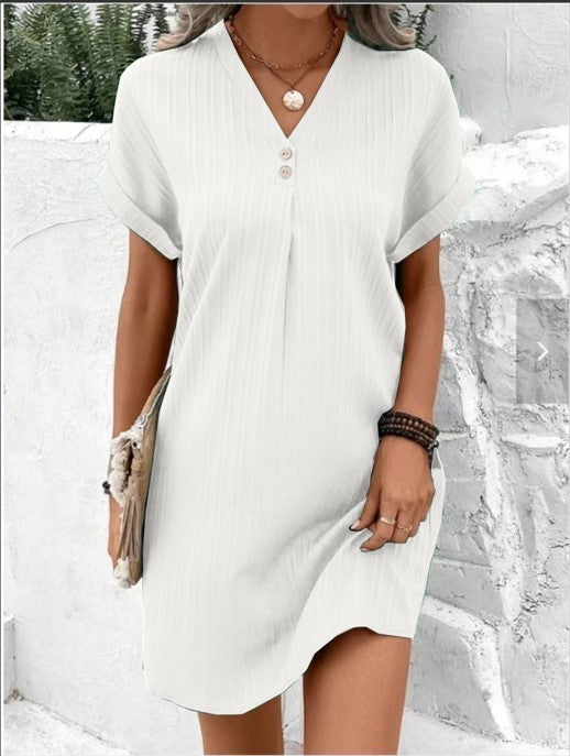Robe Courte à Manches Courtes